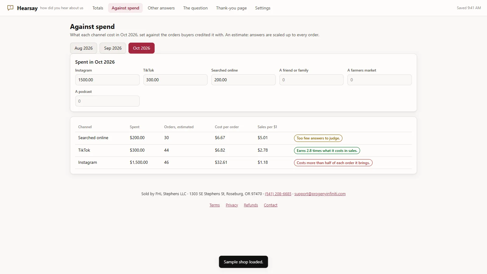 Hearsay - screen 2