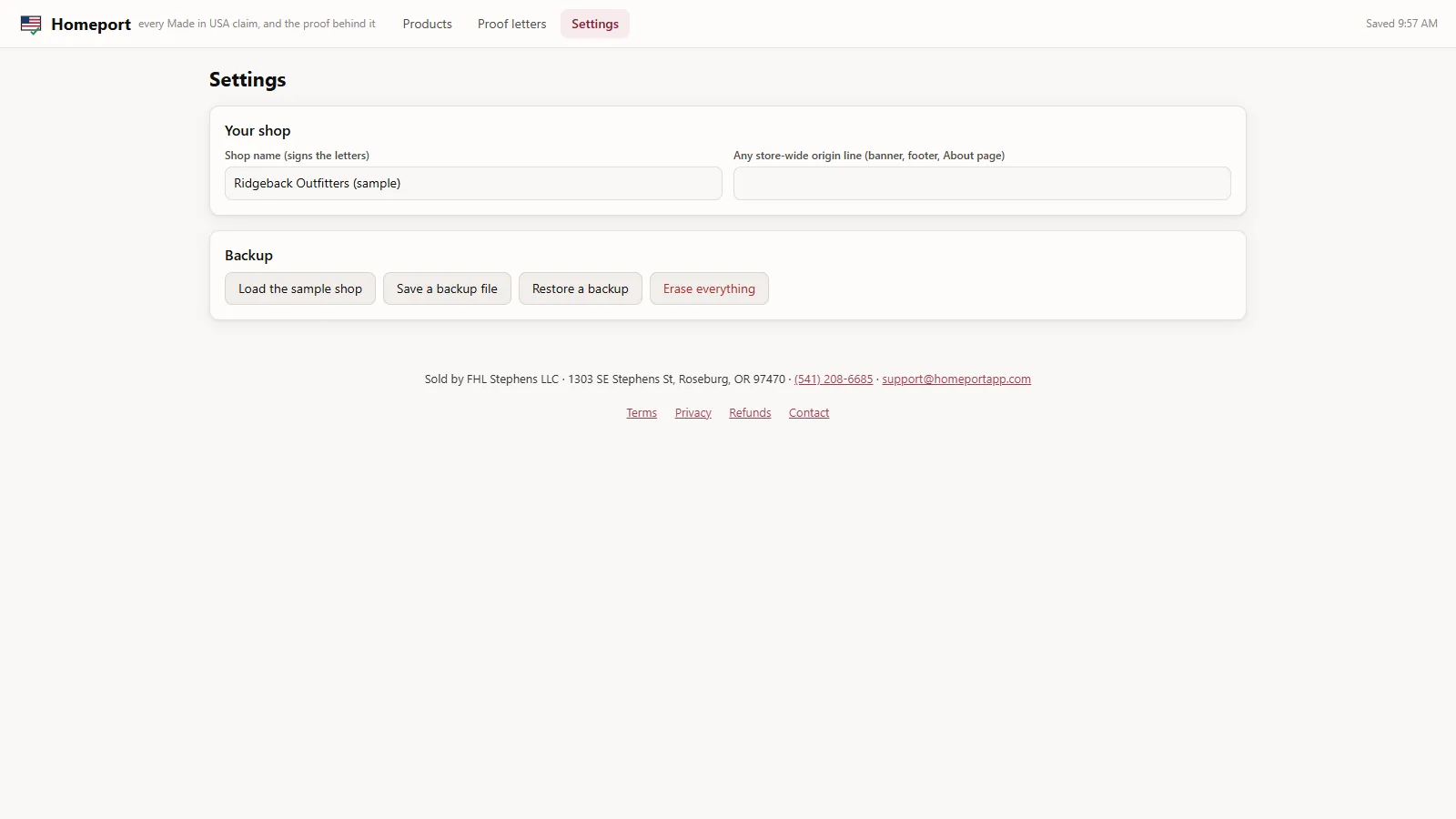 Homeport - screen 3
