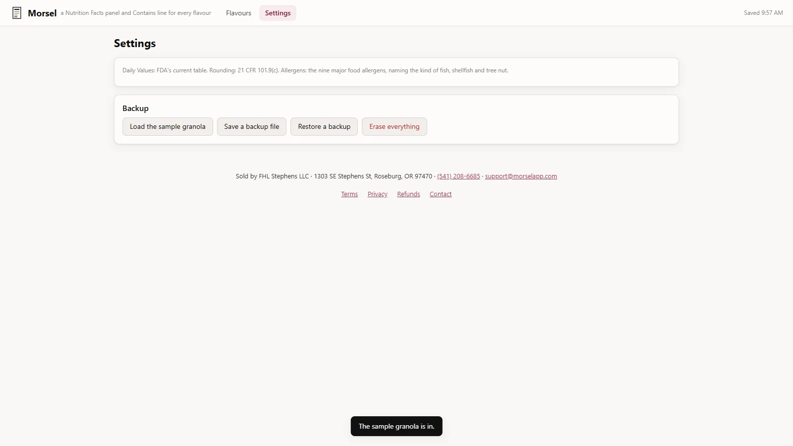Morsel - screen 2