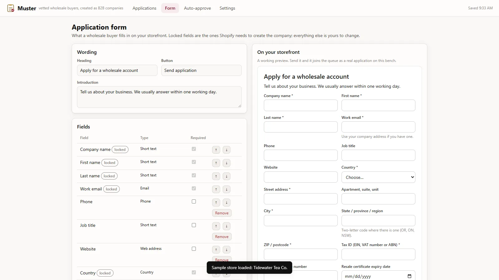 Muster - screen 2