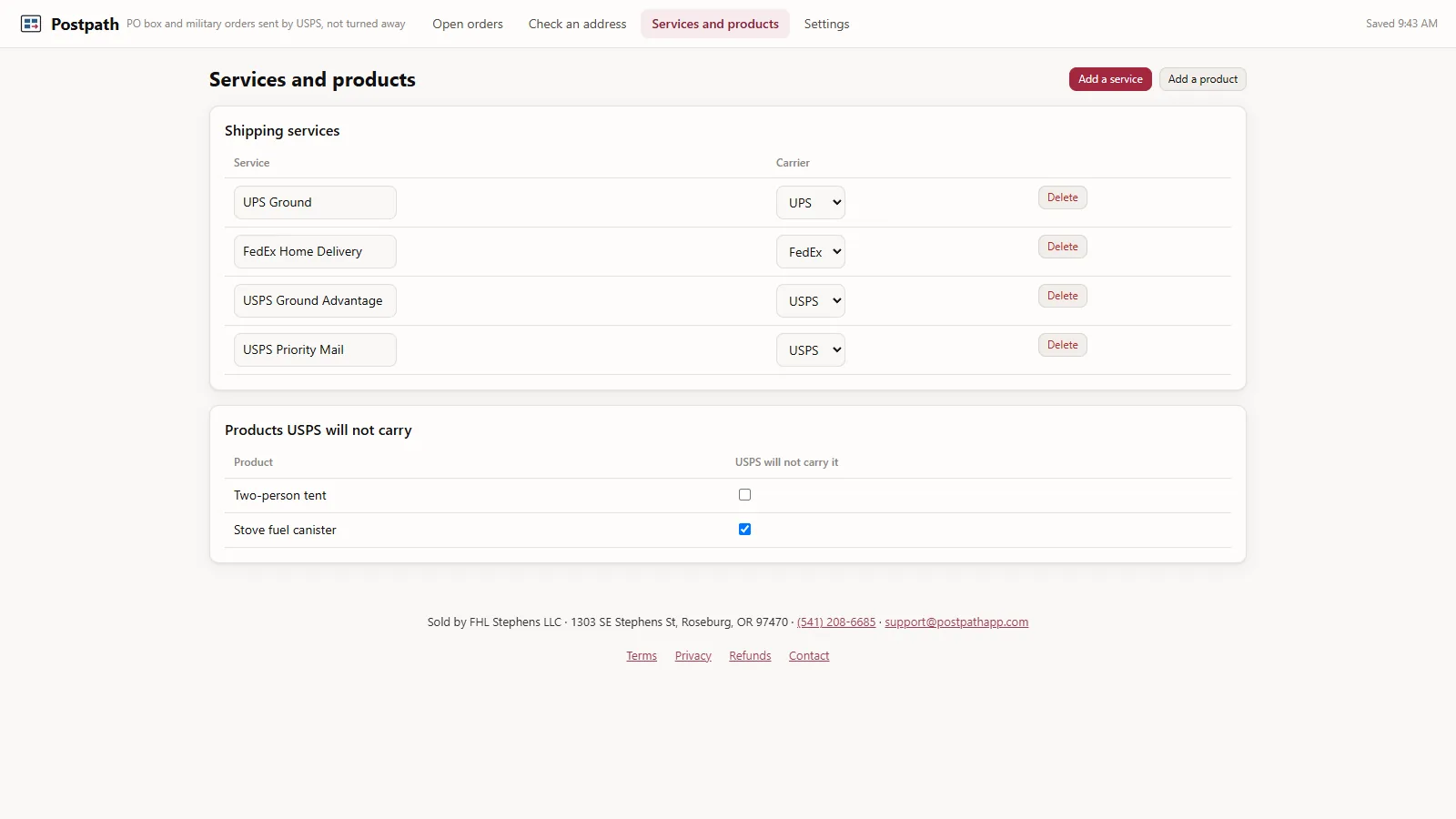 Postpath - screen 3
