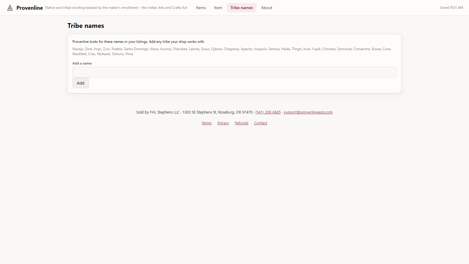 Provenline - screen 3