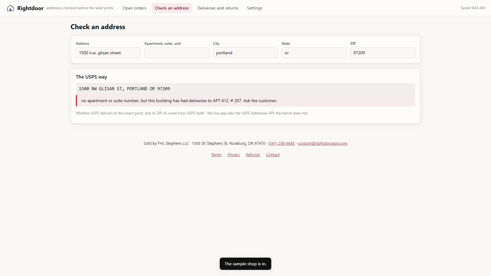 Rightdoor - screen 2