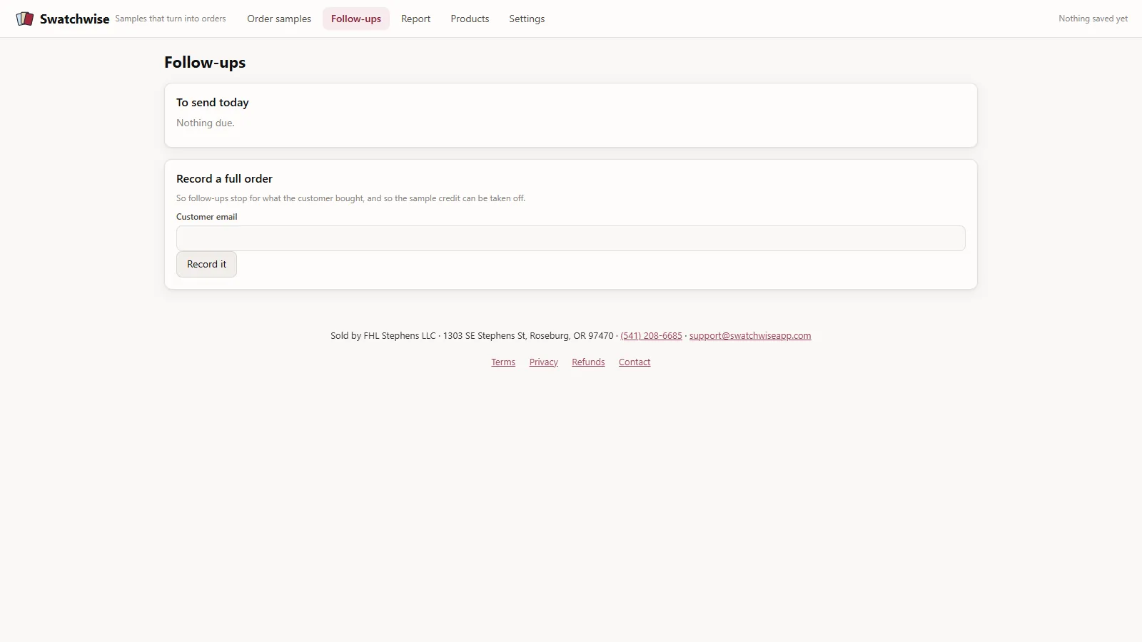 Swatchwise - screen 2