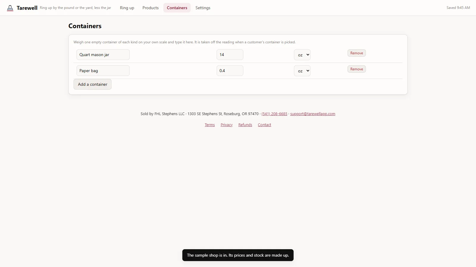 Tarewell - screen 3