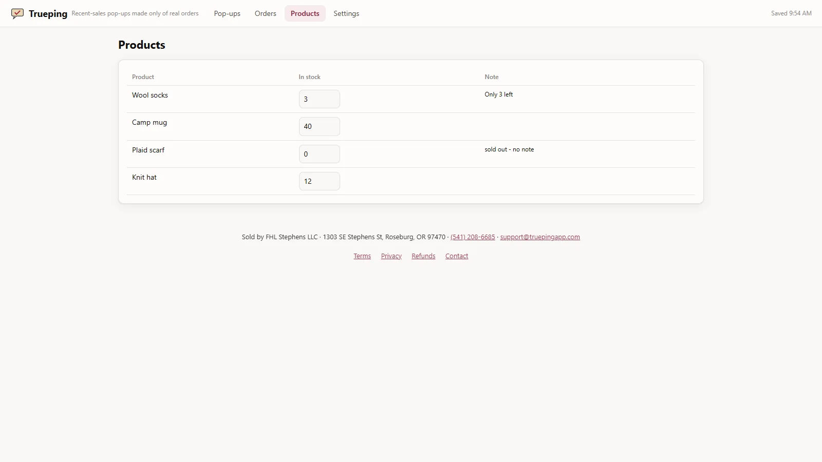 Trueping - screen 3