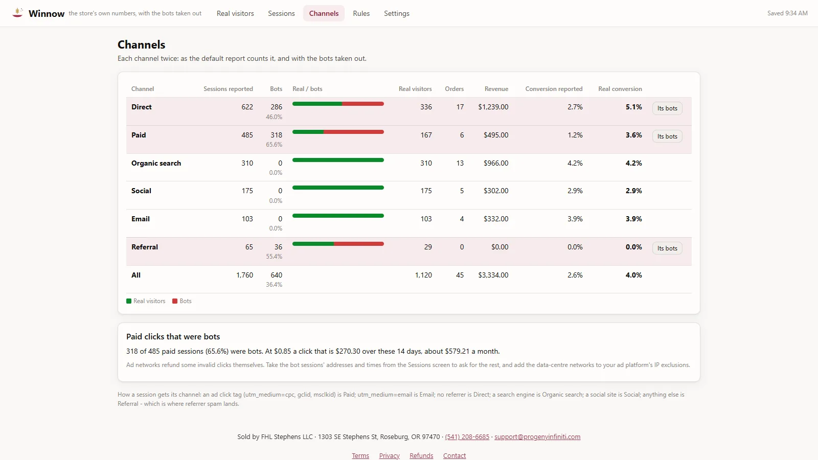 Winnow - screen 3